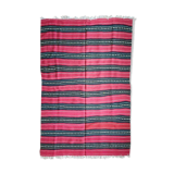 Hand-woven red wool rug