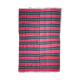 Hand-woven red wool rug