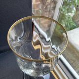 6 Verres à eau Daum putoisés or