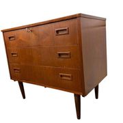 Vintage teak chest of drawers / mid-century wardrobe