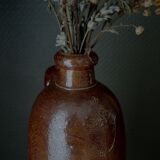 Bouteille en grès vernissé marron Amsterdamsche XIXe