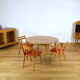Blond & feet compass 1960 mahogany Vintage Secretary