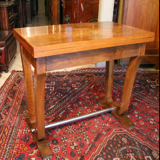 Table console blond walnut design 1930 - 1950 wallet tray