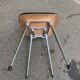 ETS khaki green formica chair Sanec Limoges