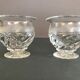 Paire de moutardiers anciens en verre