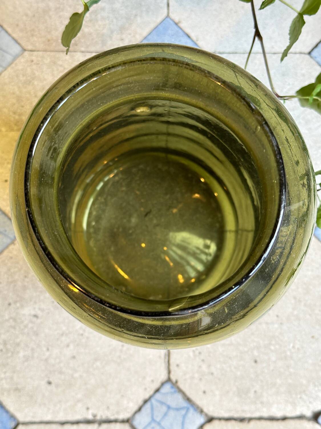 Antique blown glass vase