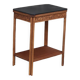 Art deco engraved wood side table