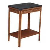Table d'appoint art déco bois gravé