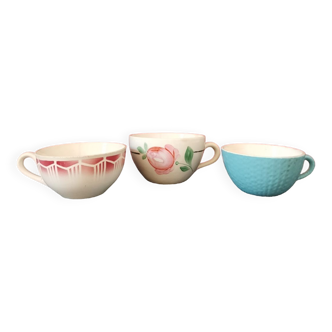 Trio tasses Digoin collection