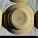 Set of 12 beige, pink, and blue deep plates from Digoin Sarreguemines, vintage.
