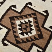 3x11 Kilim Cream & Brown Tribal Kilim Runner Rug, 99x322Cm