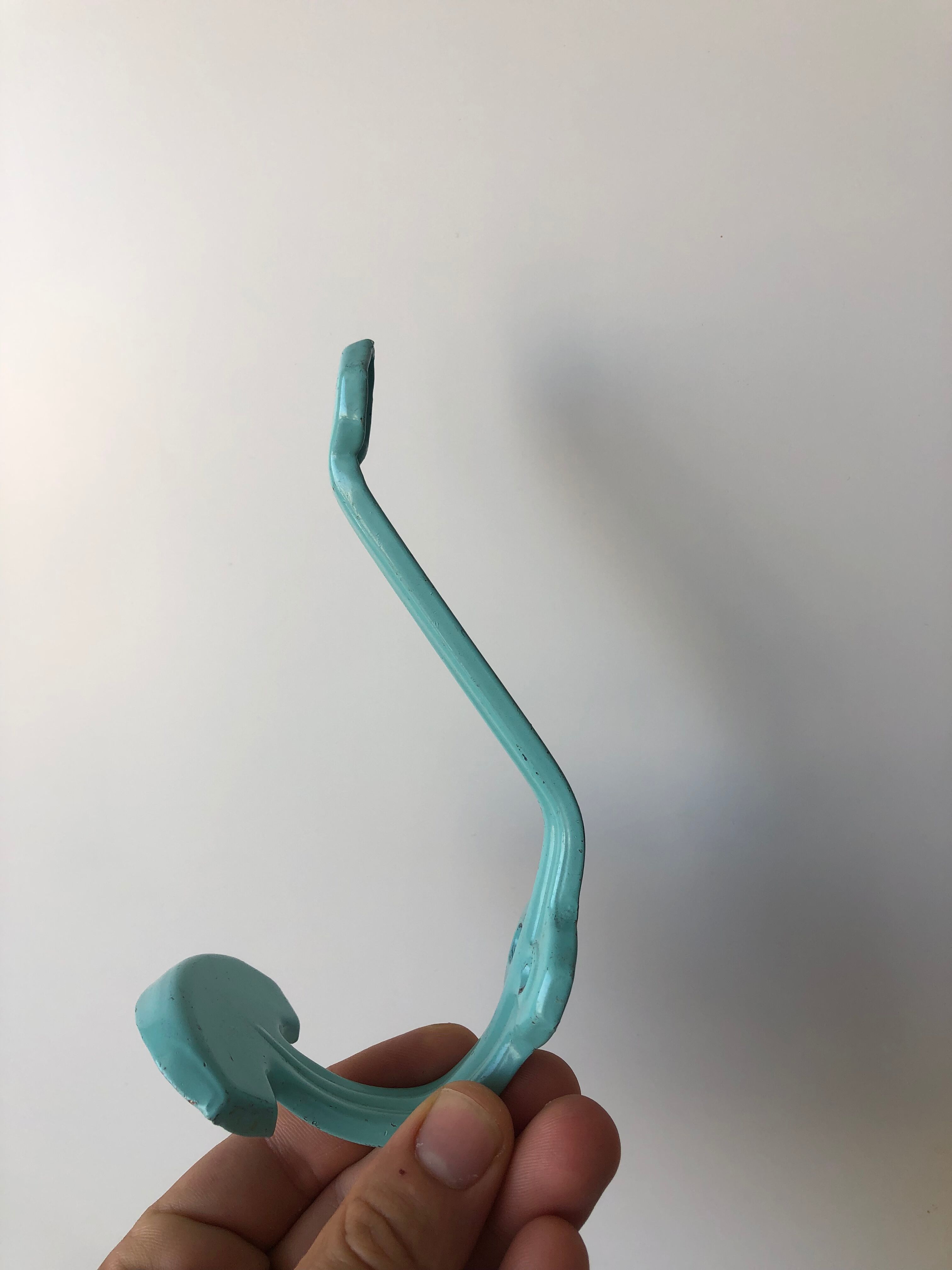 Vintage enamelled metal hook