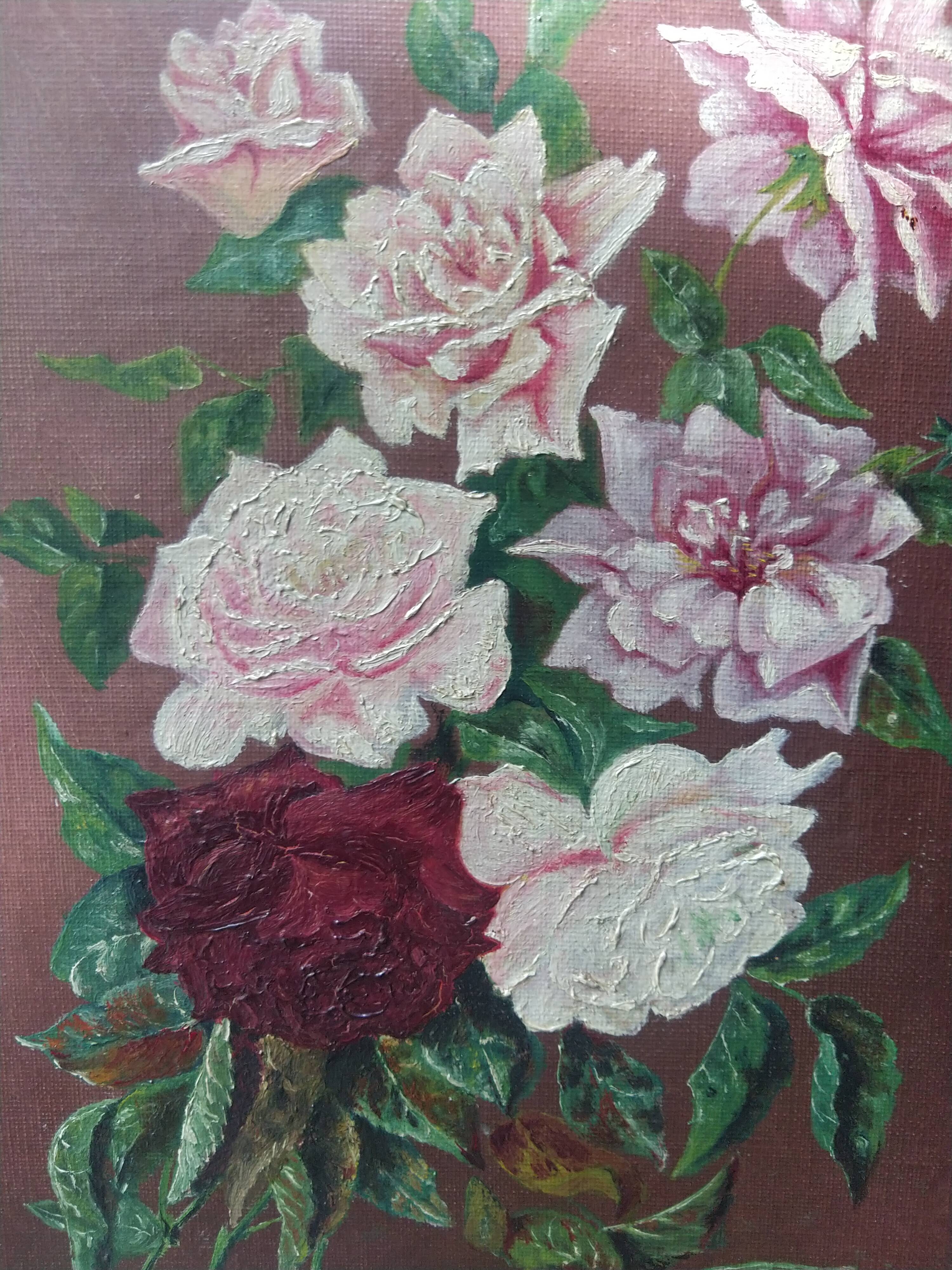 Oil painting, bouquet of flowers