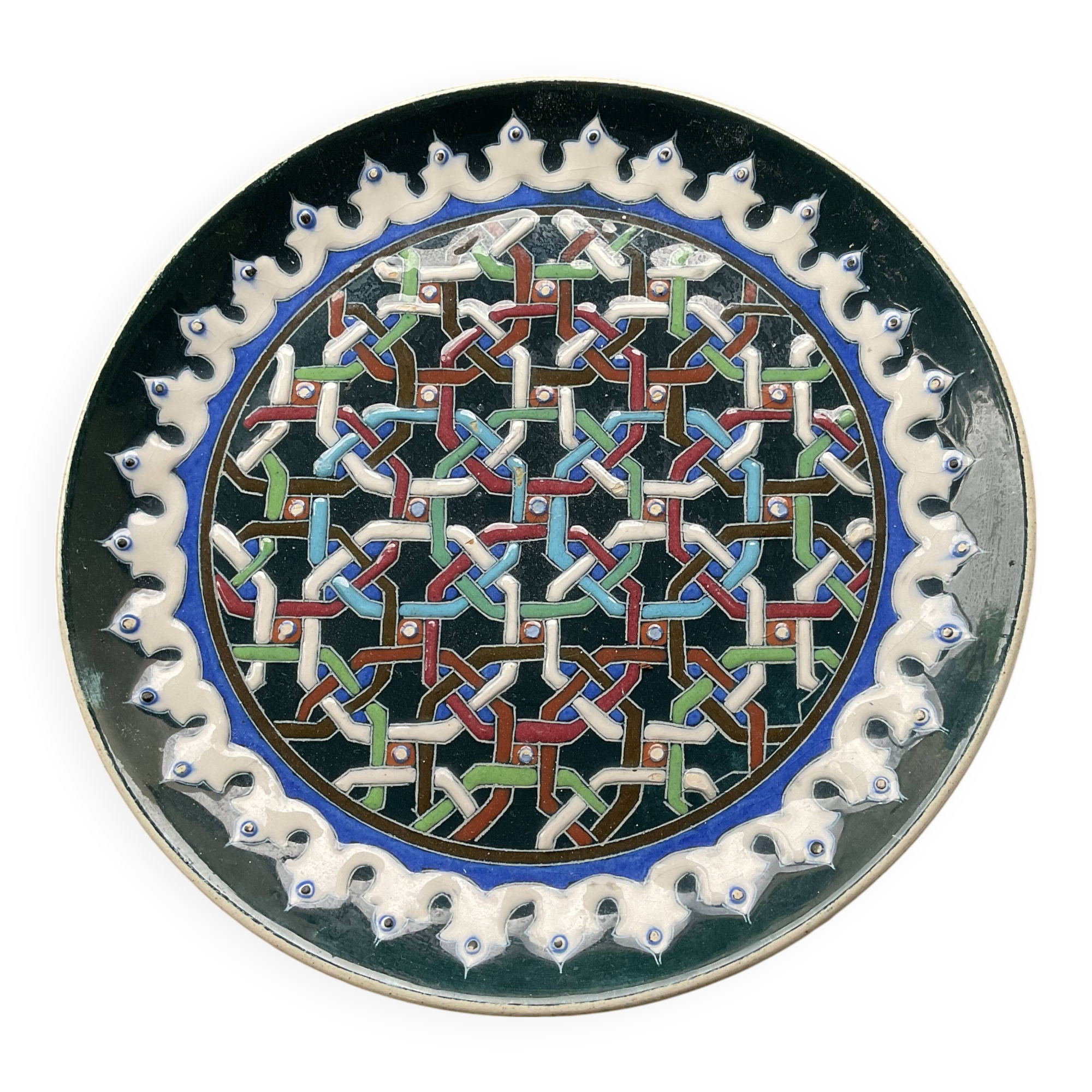 Antique plate KUTAHYA enamels