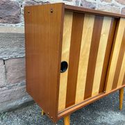 Petit meuble d’appoint pieds compas vintage design 1960