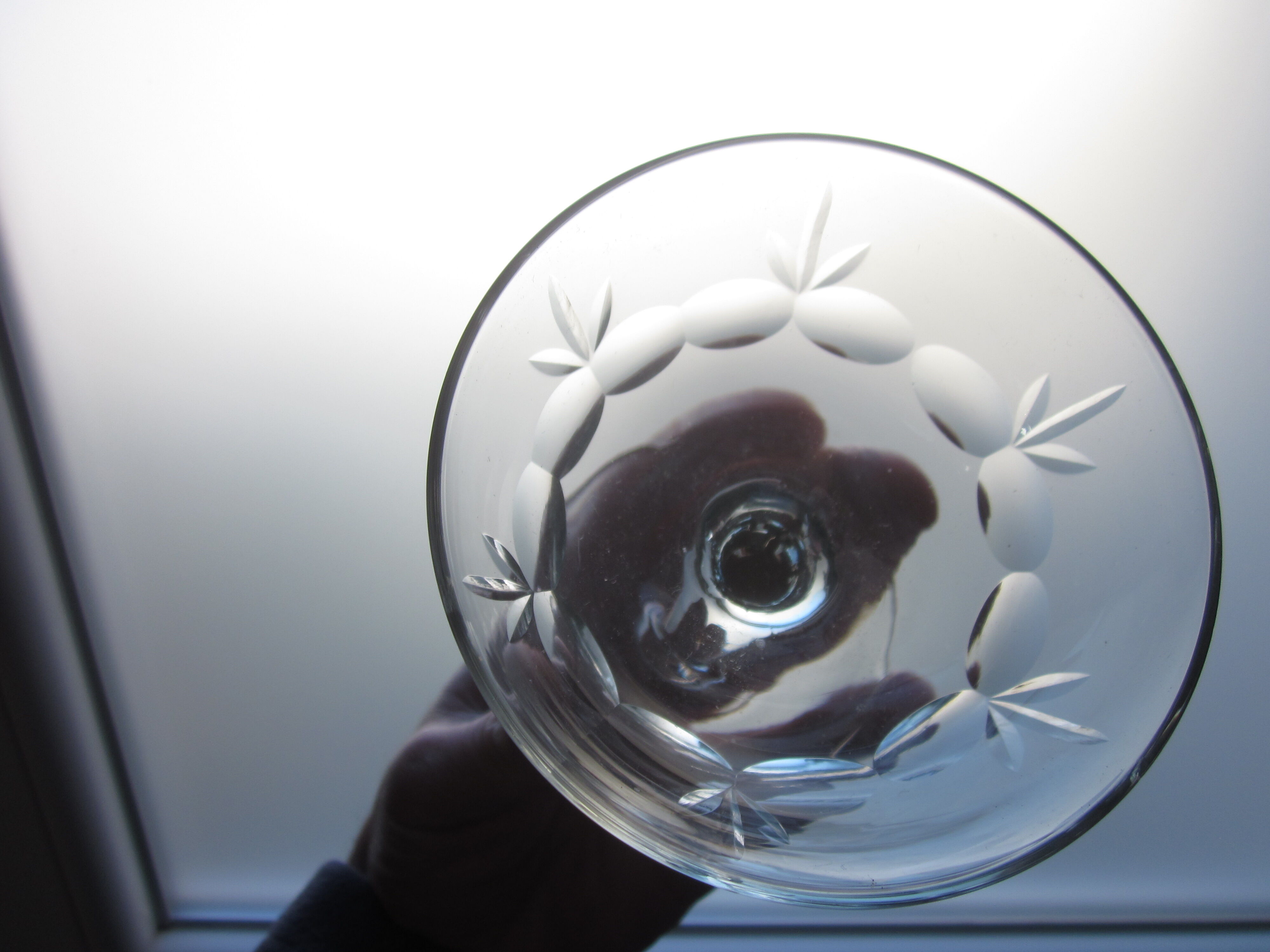 Lot de 10 coupes a champagne ancienne en verre taillè