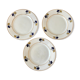 Trio of dessert plates Iron Earth model "Romeo" early XXeme