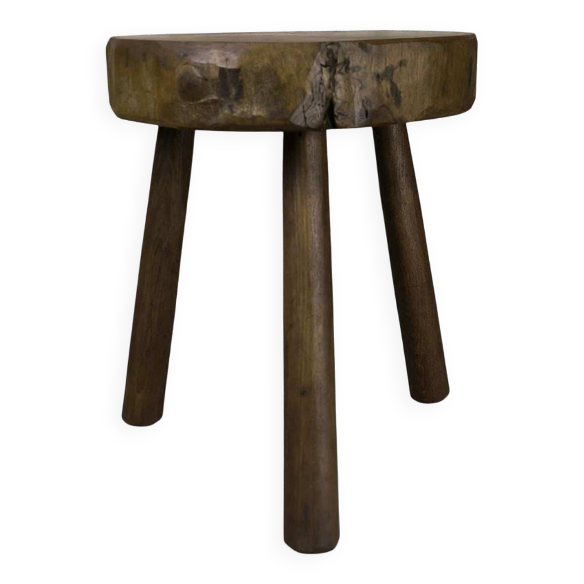 Vintage wooden tripod stool.