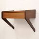 Floating nightstand  in teak wood by Sigfred Omann for Olholm Mobelfabrik