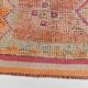 3x10 Coral Orange & Red Turkish Vintage Runner Rug, 98x322Cm