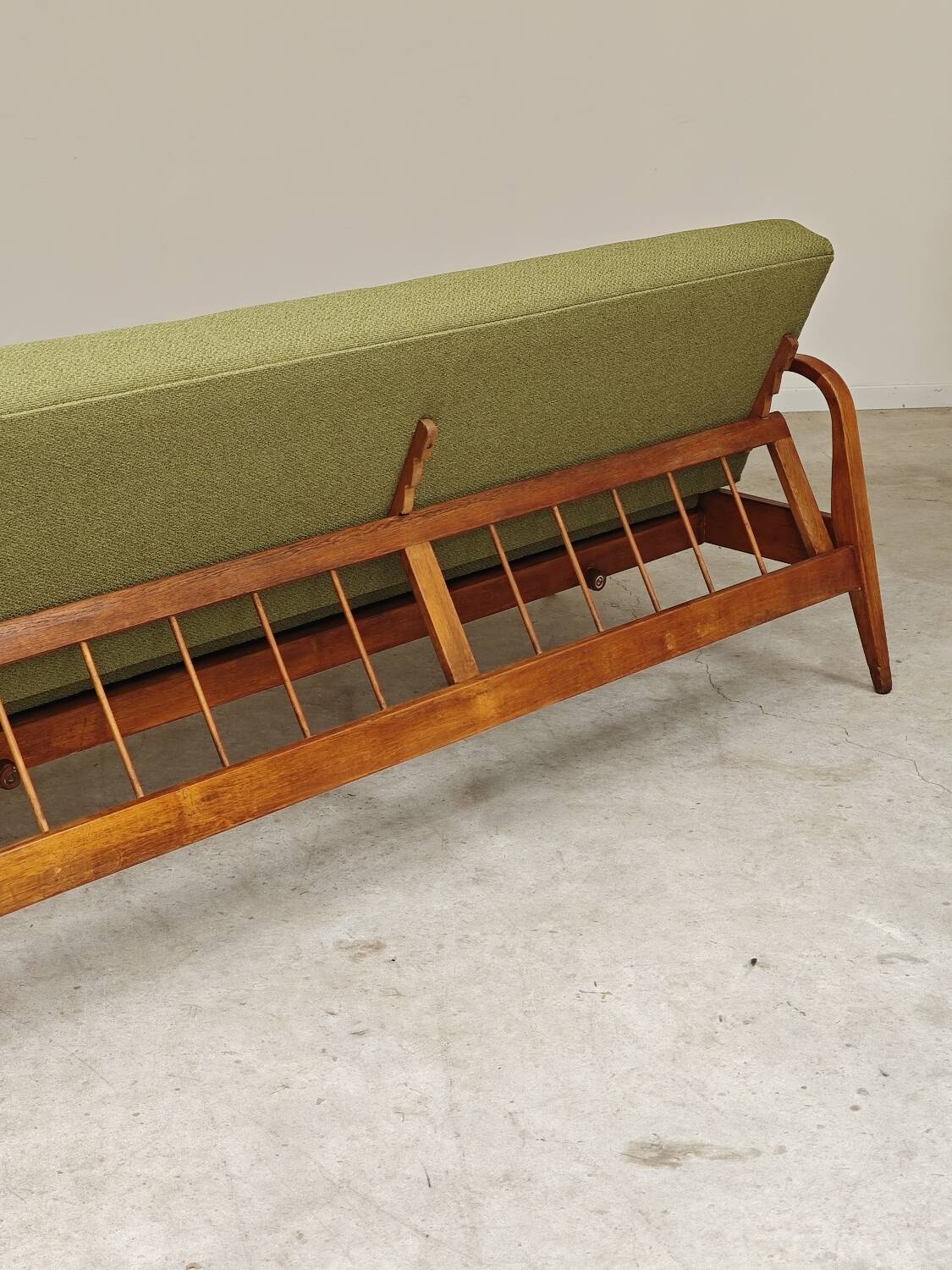 Green Banquette Daybed from Czechoslovakia 1960