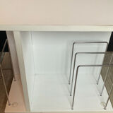 Small side table with storage for vinyl records from the 1970s.