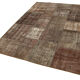 Hand-knotted turkish vintage 170 cm x 245 cm brown patchwork carpet