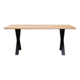 Dining table Solid mango wood and black metal legs