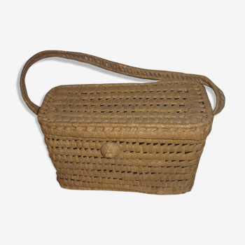 Braided palm basket