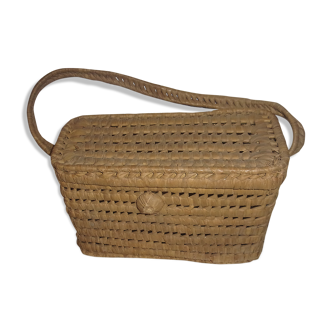 Braided palm basket