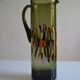 Modernist blown glass pitcher with geometric decoration 1970
