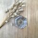 Hexagonal glass candle holder