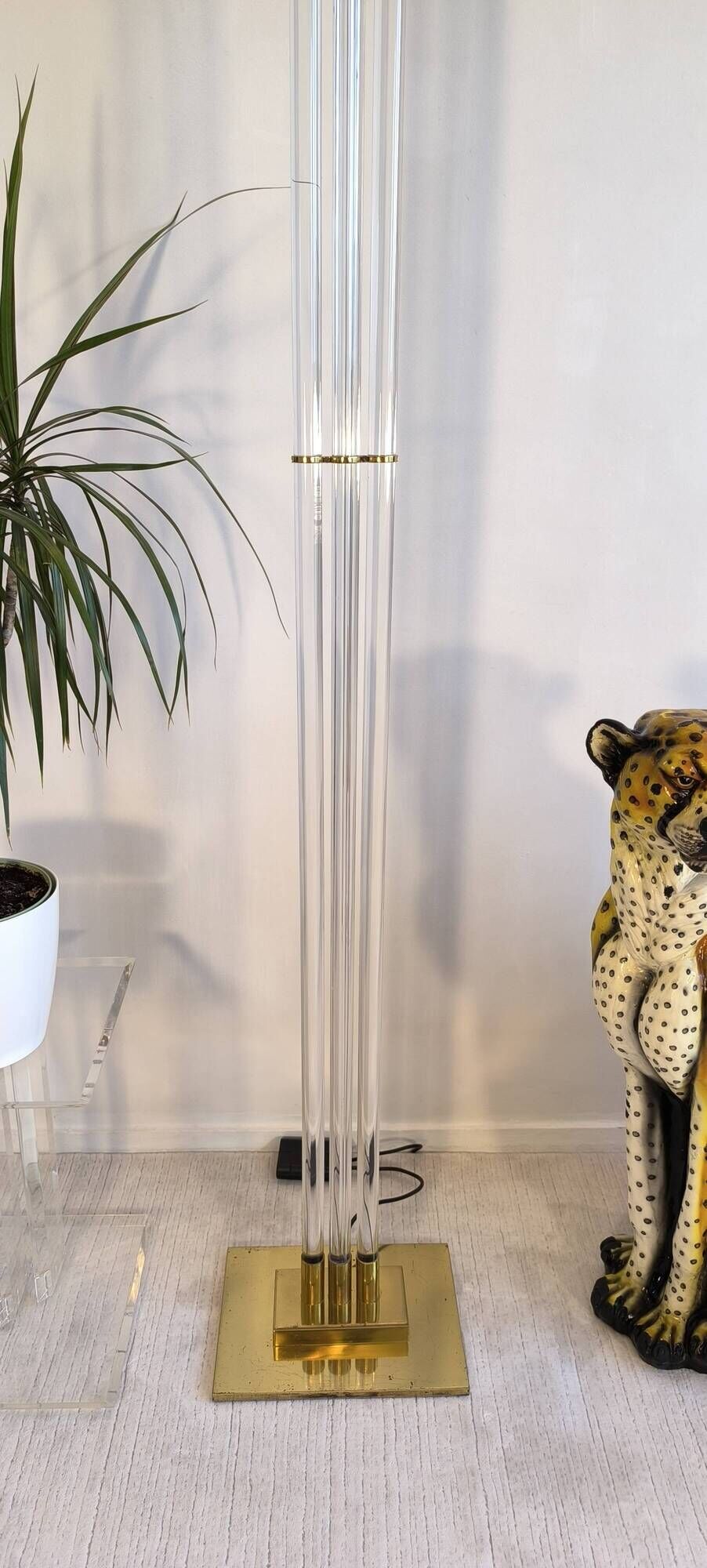 Magnificent and rare german floor lamp signed vereinigte werkstätten
