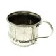 Glass holder, Art Deco, silver-plated brass, Germany, 1930s