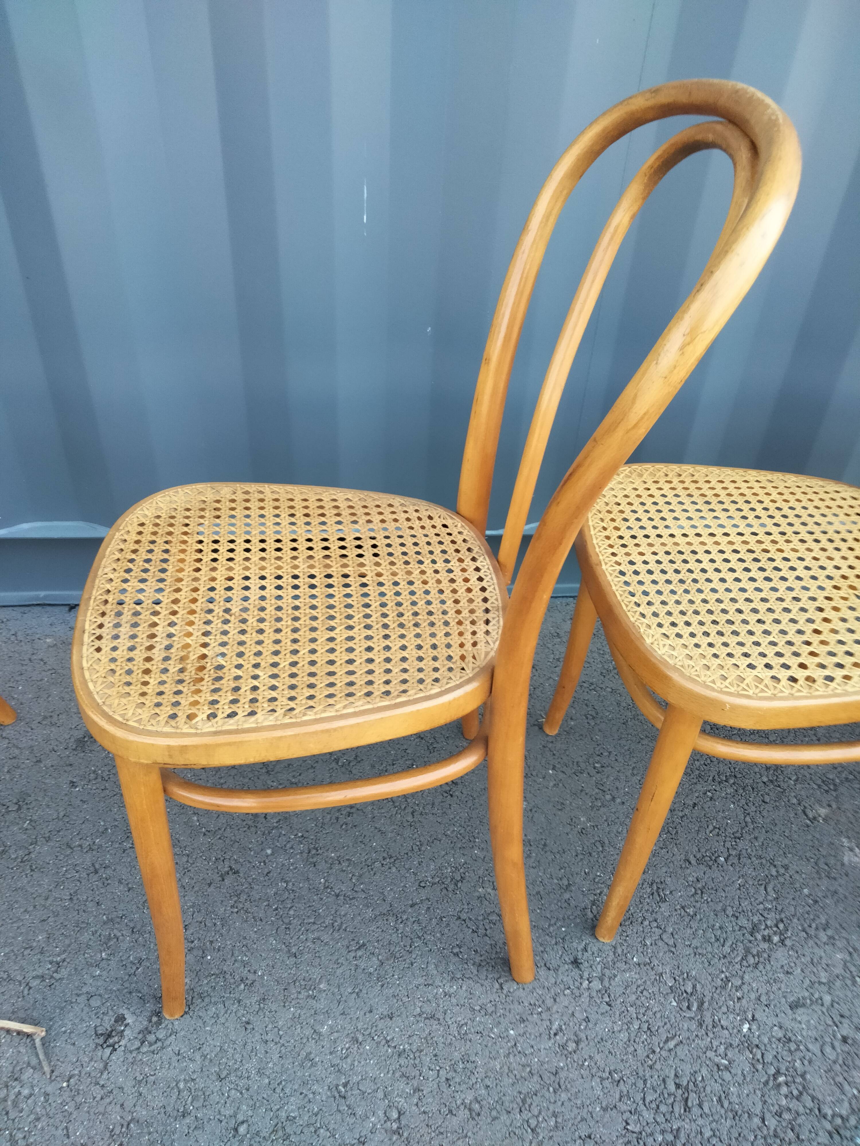 6 chairs canned old vintage bistro