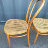 6 chaises cannées ancien bistrot vintage