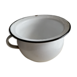 1900 white enamelled pot