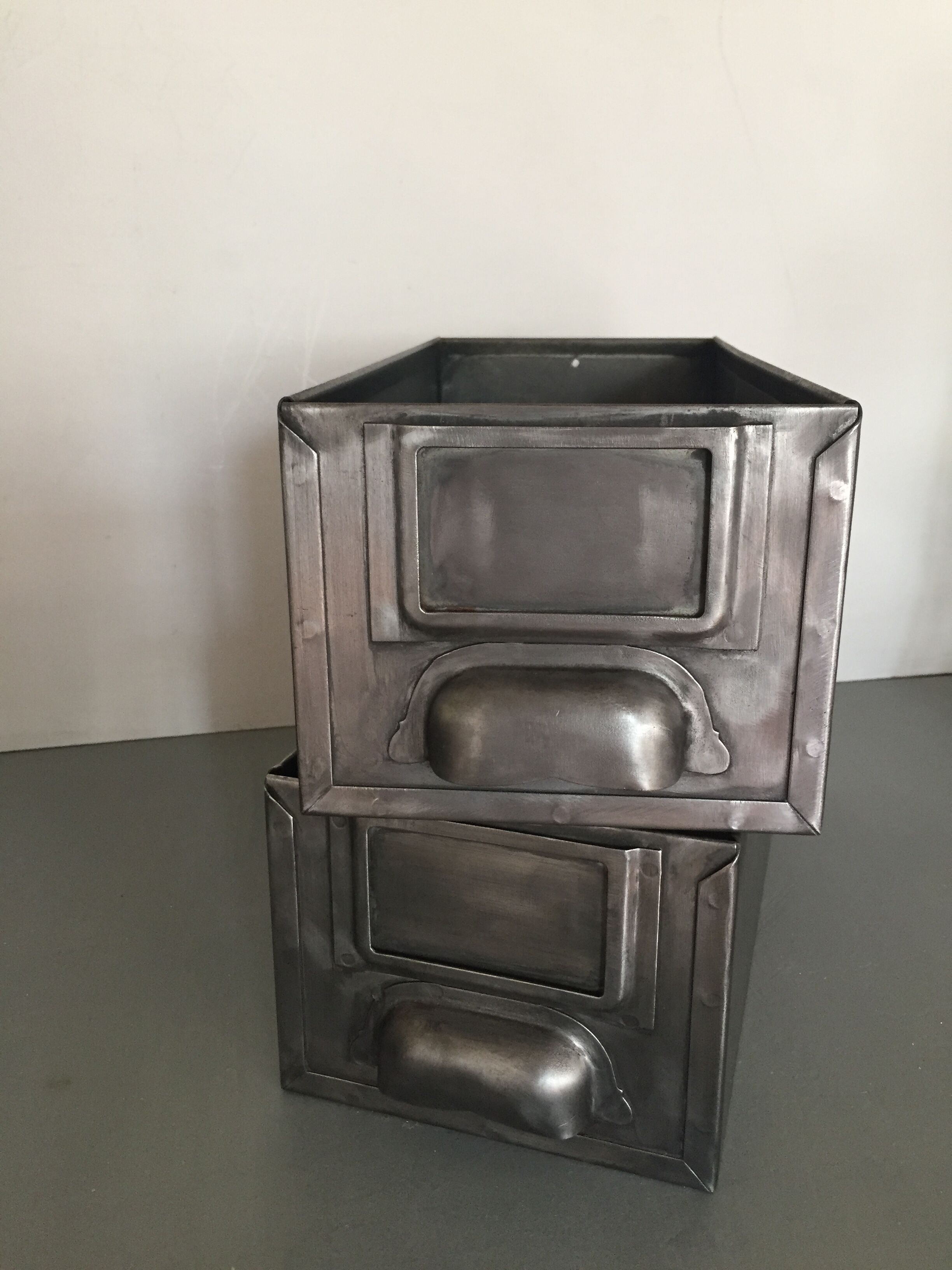 Pair of industrial drawers, workshop lockers