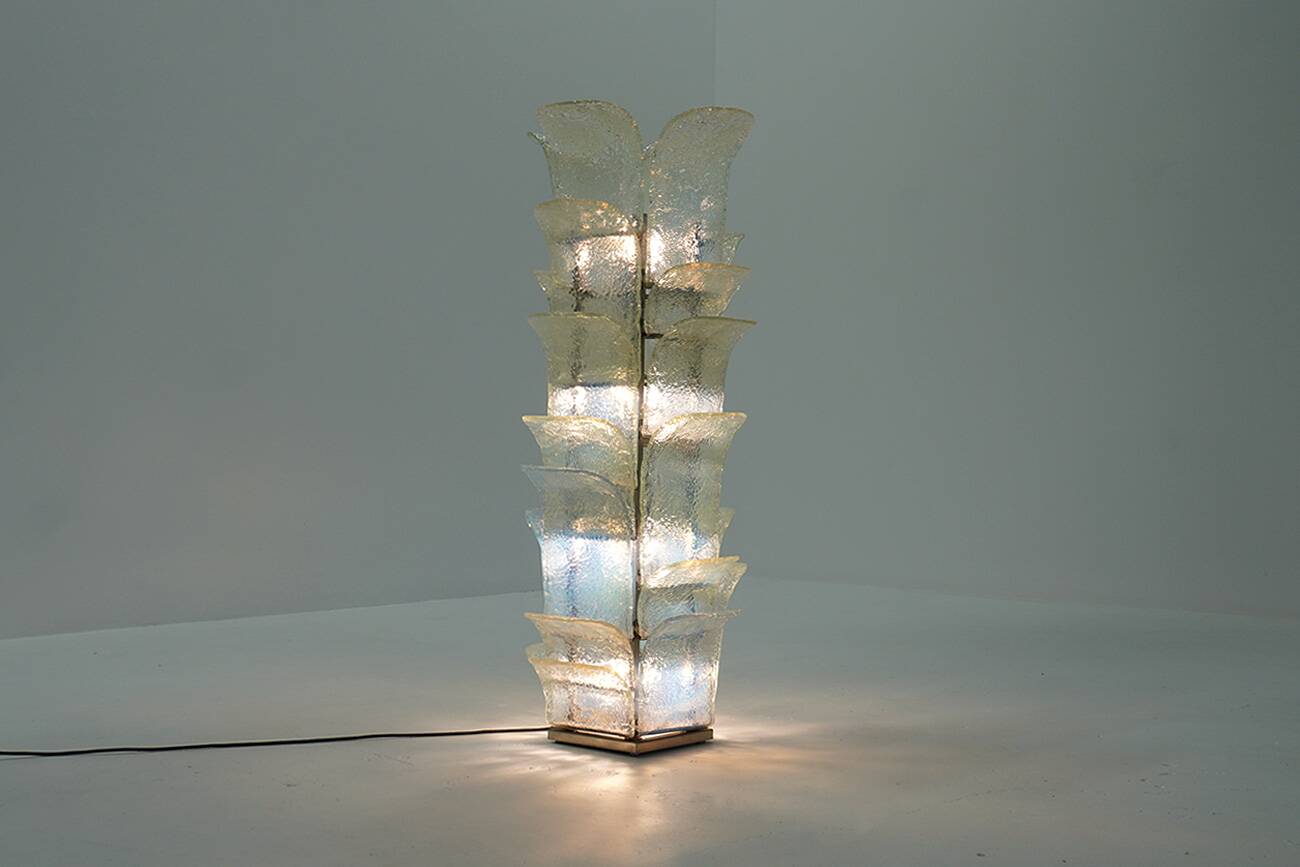 Lampadaire "Cactus" LT320 de Carlo Nason pour Mazzega, Italie, années 1960.