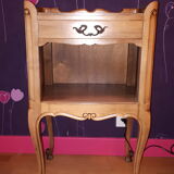 Louis XV style bedside table in walnut