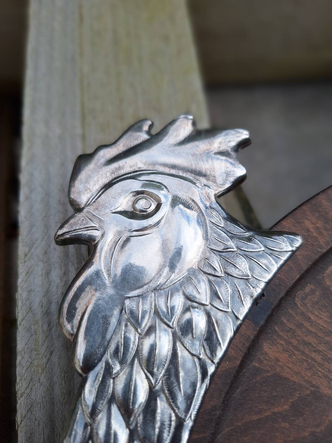 Rooster wood tray 1970