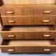 60s 70s teak secretary chest of drawers Danish Modern by Dyrlund Denmark
