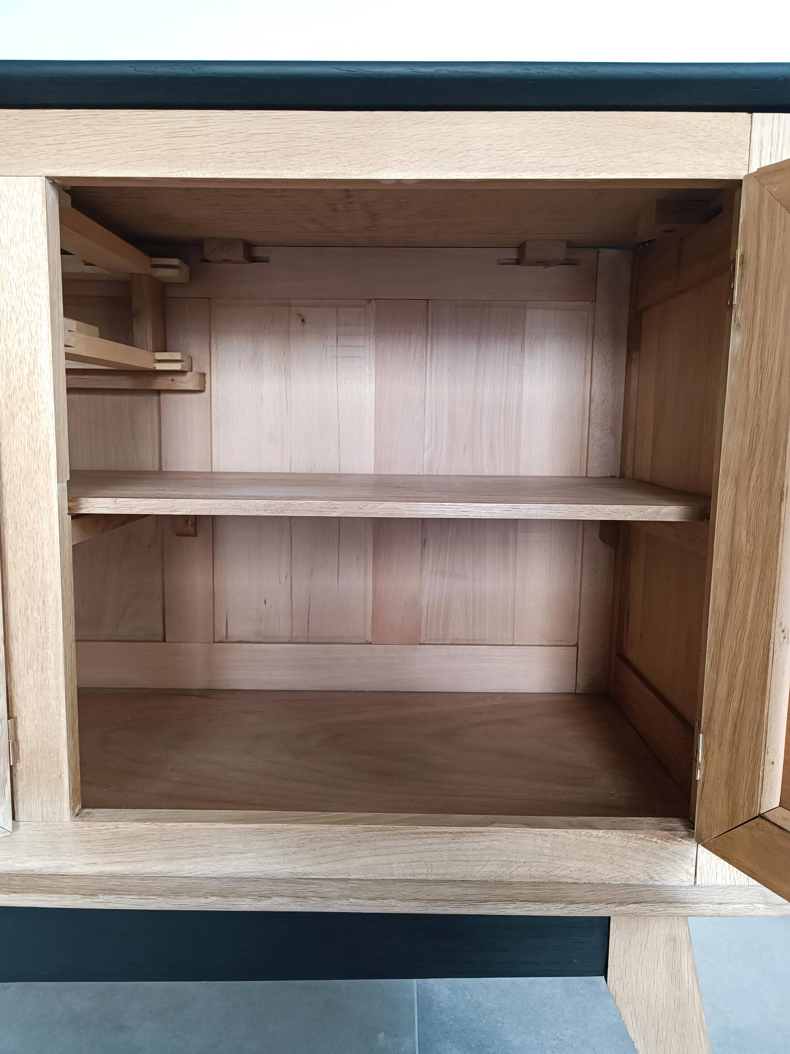 Cabinet from the 50s in solid oak signed FNA N° 0049