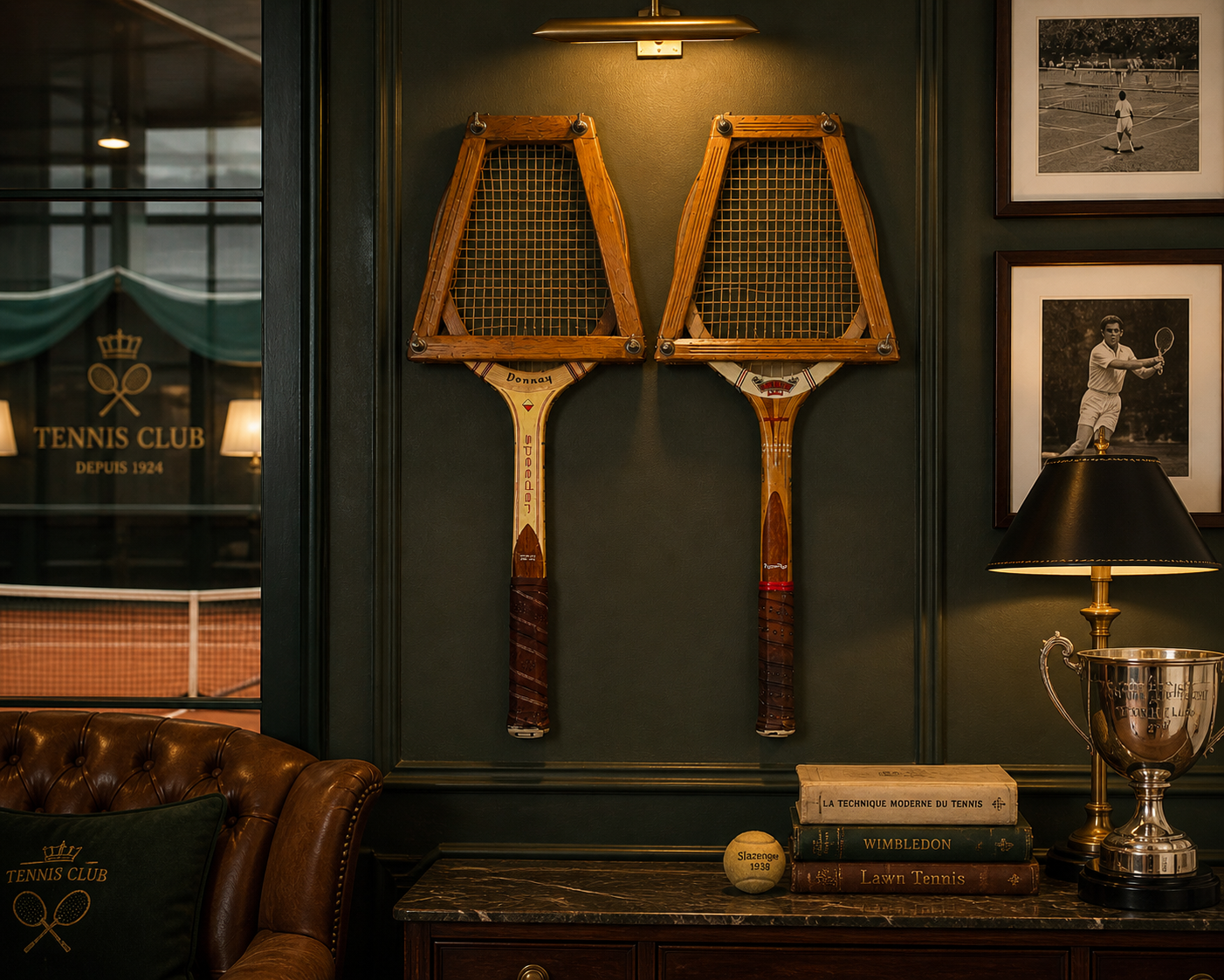 Pair of tennis rackets 1960