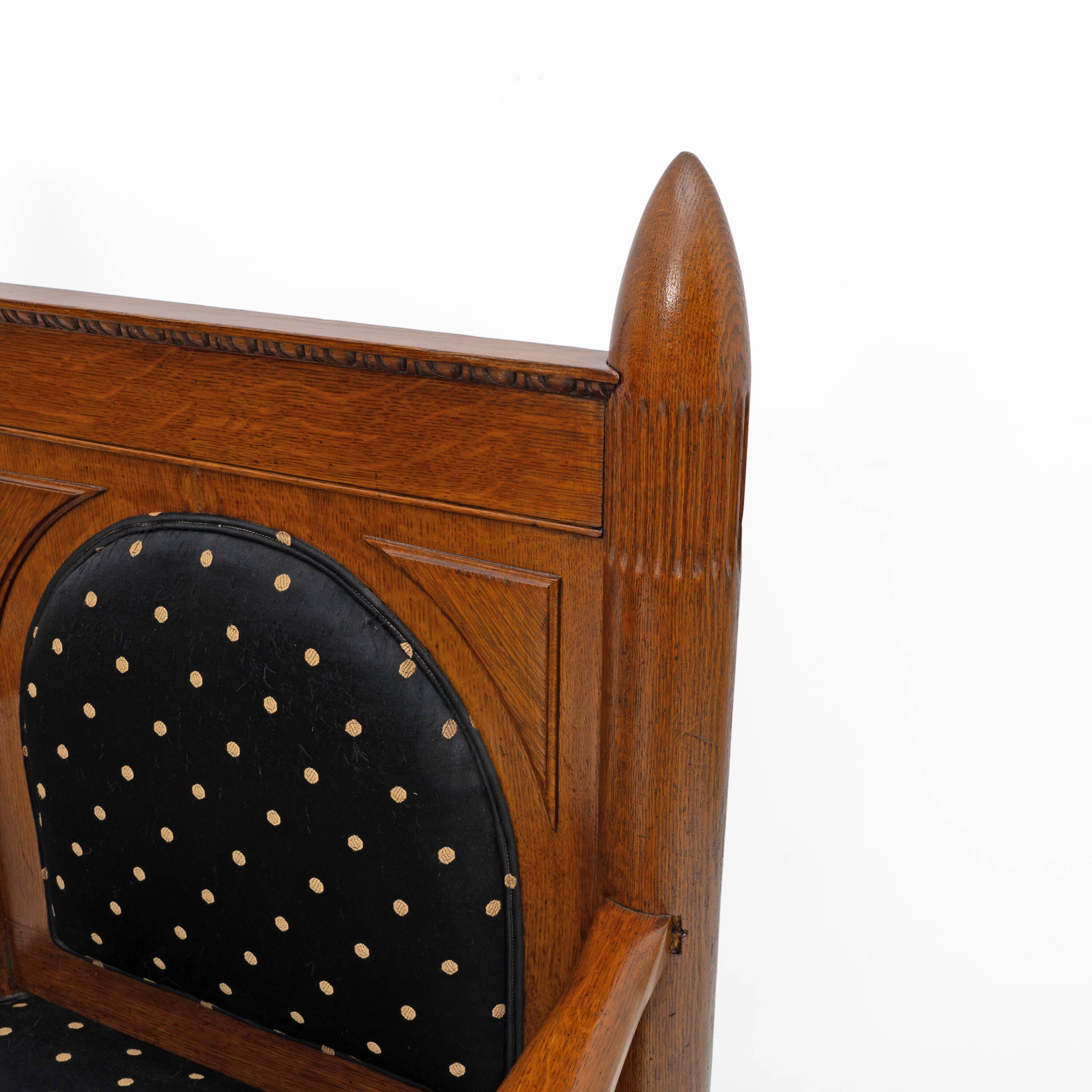 Oak Art Deco Amsterdam School Armchairs 1920s