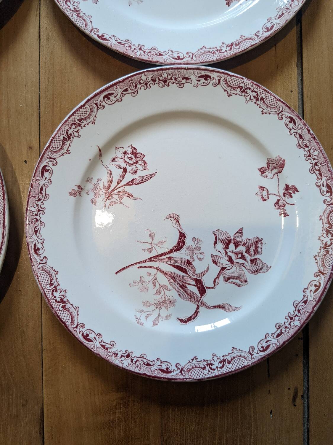 12 assiettes à dessert Sarreguemines Fontanges