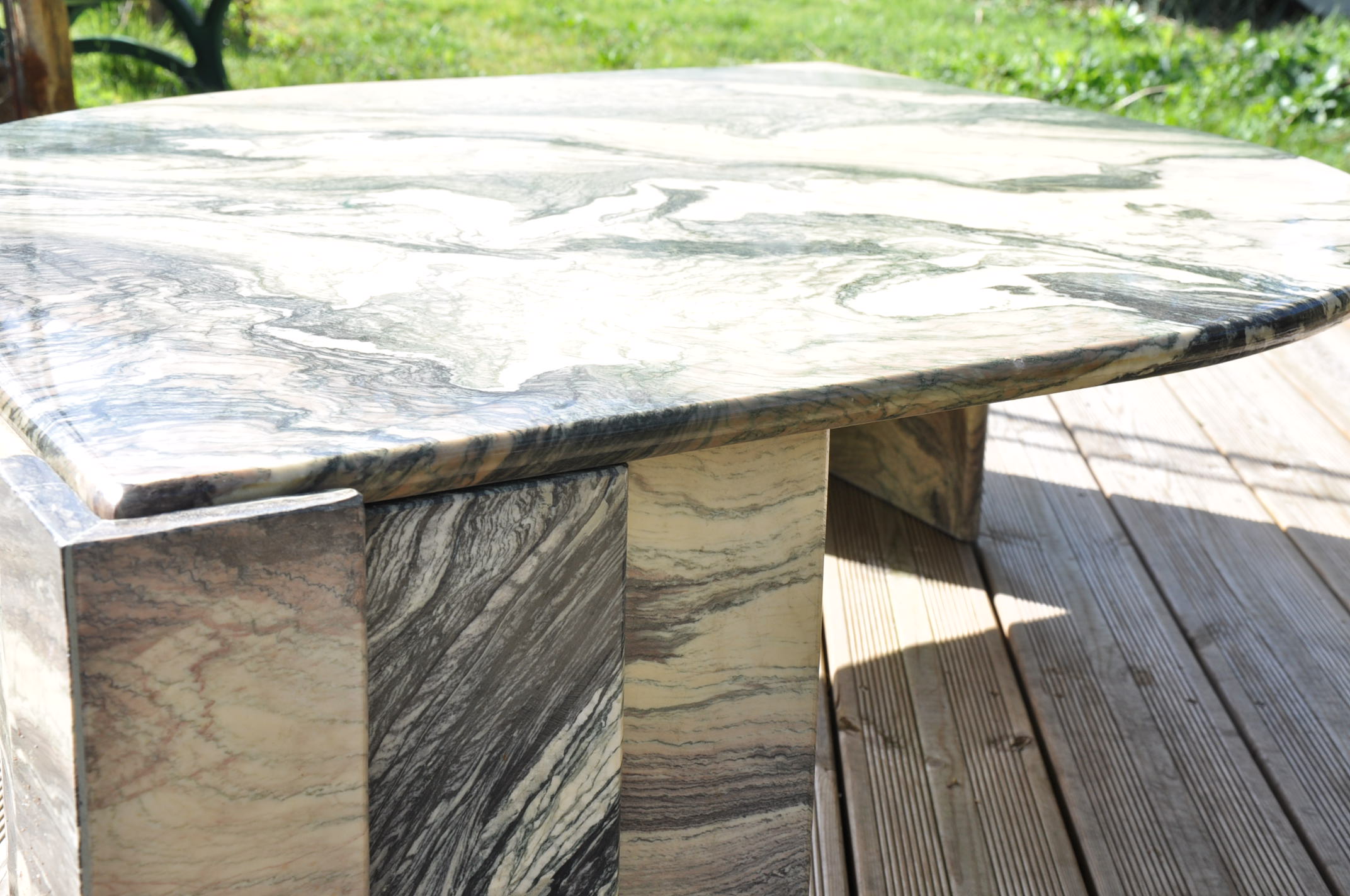 70s marble coffee table
