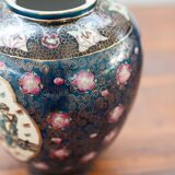 Antique Japanese porcelain vases, Meiji period, 19th century, oriental porcelain art, in