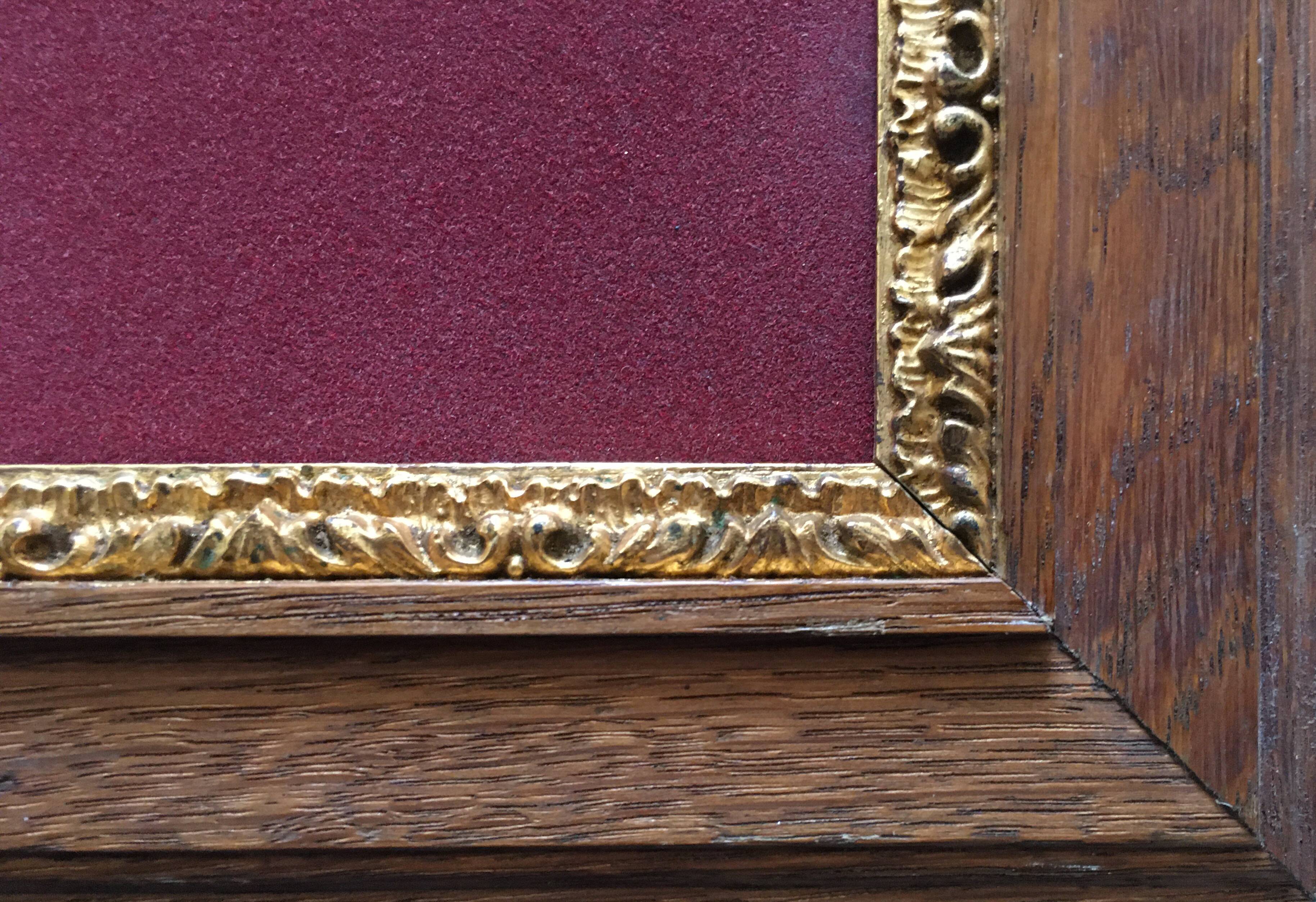 Watercolour painting Village with bell tower signed around 1900