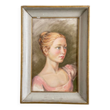 Portrait, oil on cardboard